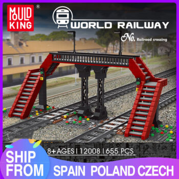 Mould King 12008 - Bahnübergang - 655 Klemmbausteine