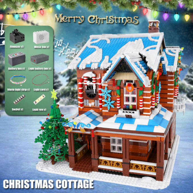 Mould King 16011 - Das Weihnachtshaus - 3693 Klemmbausteine – Bild 2