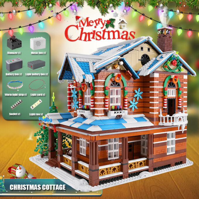 Mould King 16011 - Das Weihnachtshaus - 3693 Klemmbausteine – Bild 4