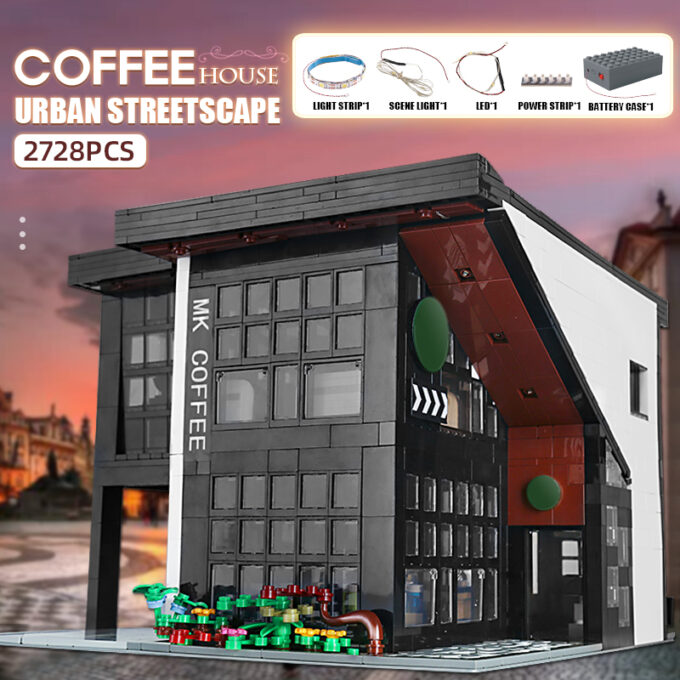 Mould King 16036 - Modernes Café Modular - 2728 Klemmbausteine – Bild 2