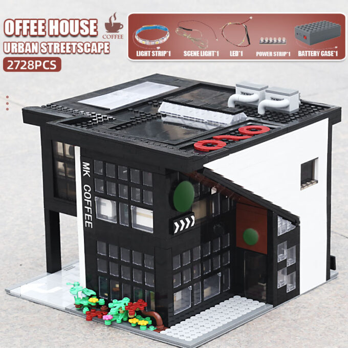 Mould King 16036 - Modernes Café Modular - 2728 Klemmbausteine – Bild 6