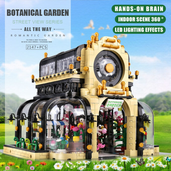 Mould King 16019 - Botanischer Garten Shop mit LED-Leuchten - 2147 Klemmbausteine – Bild 6