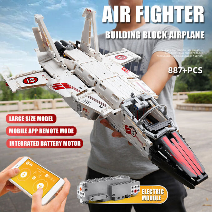 Mould King 15013 - RC-Flugzeug - 887 Klemmbausteine – Bild 6