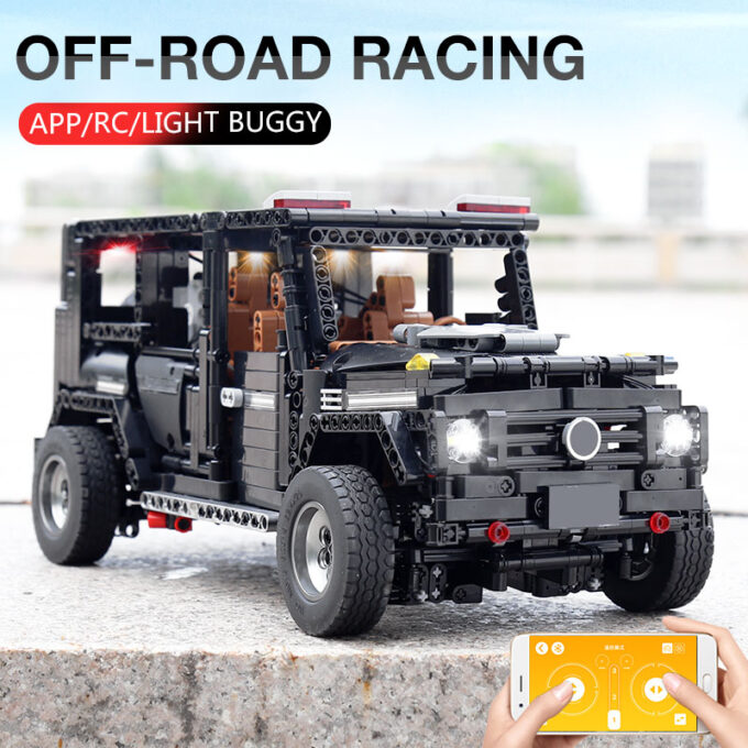 Mould King 13070 - RC 1:10 Benz G65 mit LED-Licht-Kits - 1641 Klemmbausteine – Bild 5