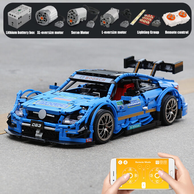 Mould King 13073 - 1:8 C63 DTM mit LED-Beleuchtungskits - 1989 Klemmbausteine – Bild 2