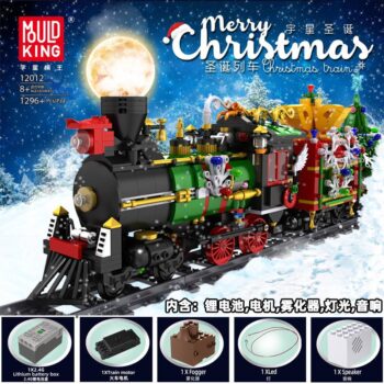 Mould King 12012 - Der motorisierte Weihnachtszug - 1296 Klemmbausteine